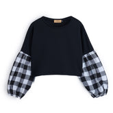 <img src="Black-White-Plaid-Sleeves-Contrast-Crop-Tunic-Rockin-Wonder.jpg" alt="Black White Plaid Sleeves Contrast Crop Tunic Rockin Wonder" loading="lazy">