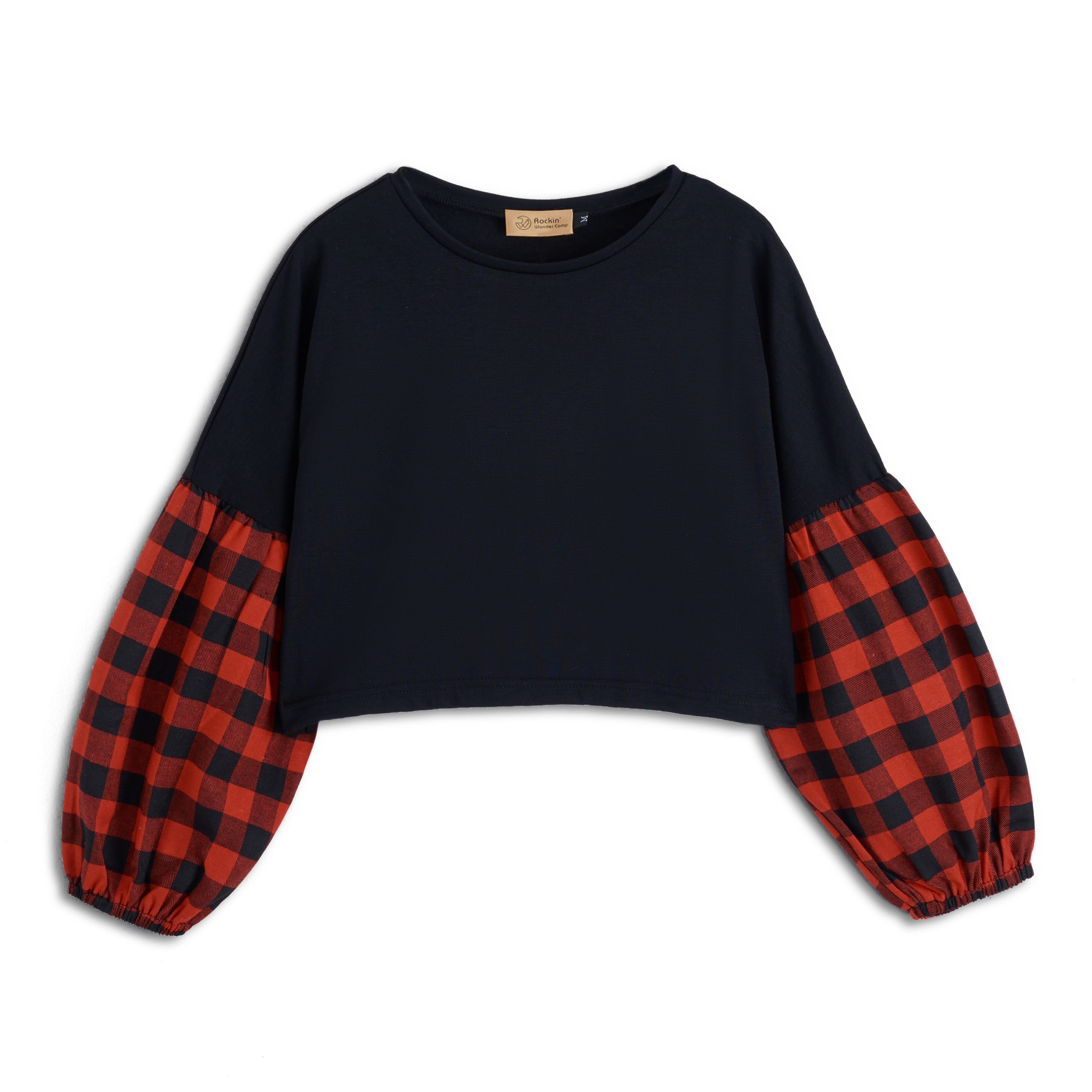 <img src="Black-Red-Plaid-Sleeves-Contrast-Crop-Tunic-Rockin-Wonder.jpg" alt="Black Red Plaid Sleeves Contrast Crop Tunic Rockin Wonder" loading="lazy">