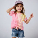 <img src="Pink-Yellow-Tie-Dye-Short-Sleeve-Tie-Front-Tunic-Rockin-Wonder.jpg" alt="Pink Yellow Tie-Dye Short Sleeve Tie Front Tunic Rockin Wonder" loading="lazy">