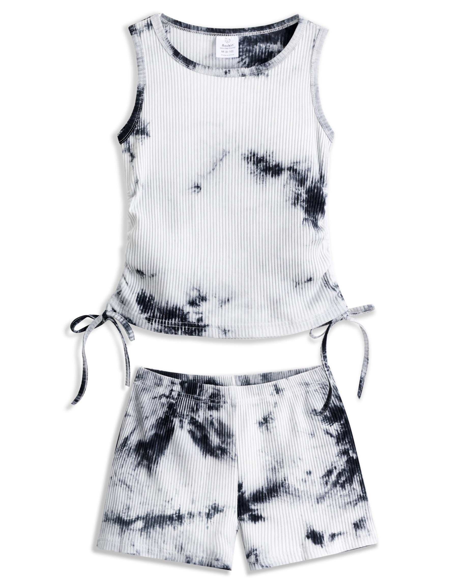 <img src="Black-White-Tie-dye-Side-Tie-Sleeveless-Top-Shorts-Rockin-Wonder.jpg" alt="Black White Tie-dye Side Tie Sleeveless Top Shorts Rockin Wonder" loading="lazy">