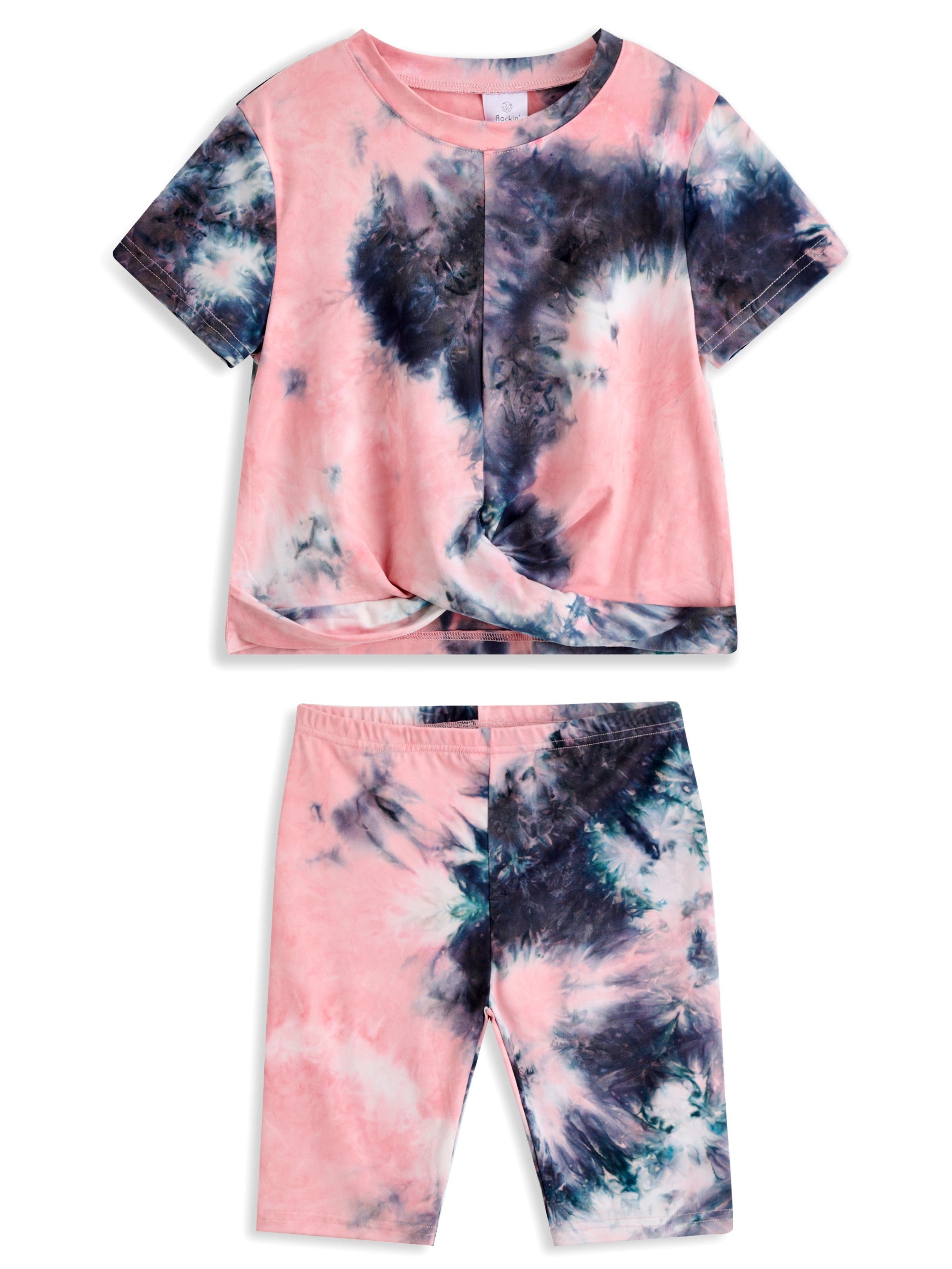<img src="Pink-Black-Tie-Dye-Short-Sleeve-Twist-Front-Tunic-Bikeshorts-Rockin-Wonder.jpg" alt="Pink Black Tie-Dye Short Sleeve Twist Front Tunic Bikeshorts Rockin Wonder" loading="lazy">