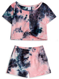 <img src="Pink-Black-Tie-Dye-Short-Sleeve-Tie-up-Front-Crop-Top-Shorts-Rockin-Wonder.jpg" alt="Pink Black Tie-Dye Short Sleeve Tie up Front Crop Top Shorts Rockin Wonder" loading="lazy">