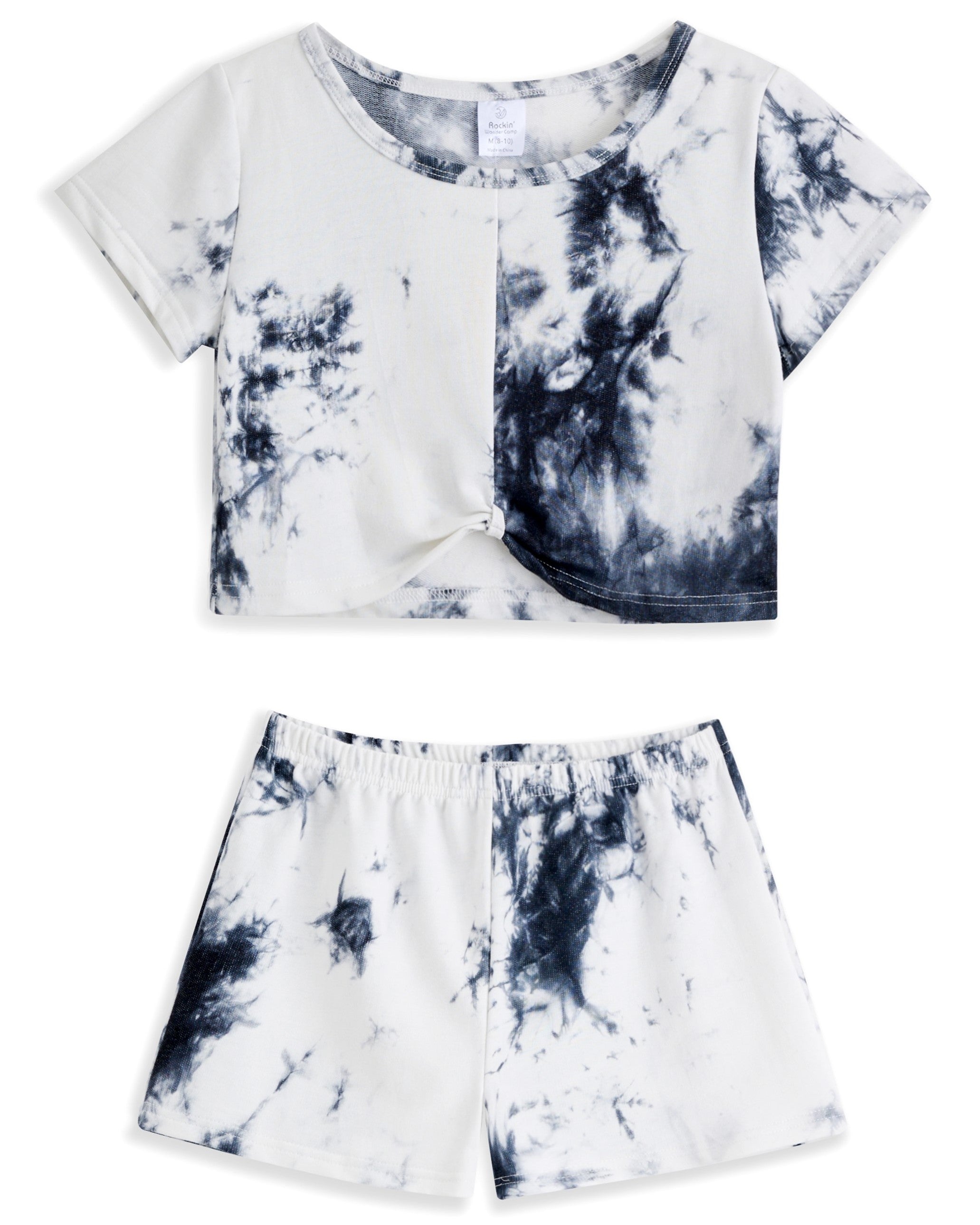 <img src="Black-White-Tie-Dye-Short-Sleeve-Tie-up-Front-Crop-Top-Shorts-Rockin-Wonder.jpg" alt="Black White Tie-Dye Short Sleeve Tie up Front Crop Top Shorts Rockin Wonder" loading="lazy">