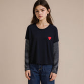 <img src="Black-Tee-Heart-Embroidery-Contrast-Sleeves-Top-Rockin-Wonder.jpg" alt="Black Tee Heart Embroidery Contrast Sleeves Top Rockin Wonder" loading="lazy">