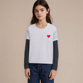 <img src="White-Tee-Heart-Embroidery-Contrast-Sleeves-Top-Rockin-Wonder.jpg" alt="White Tee Heart Embroidery Contrast Sleeves Top Rockin Wonder" loading="lazy">