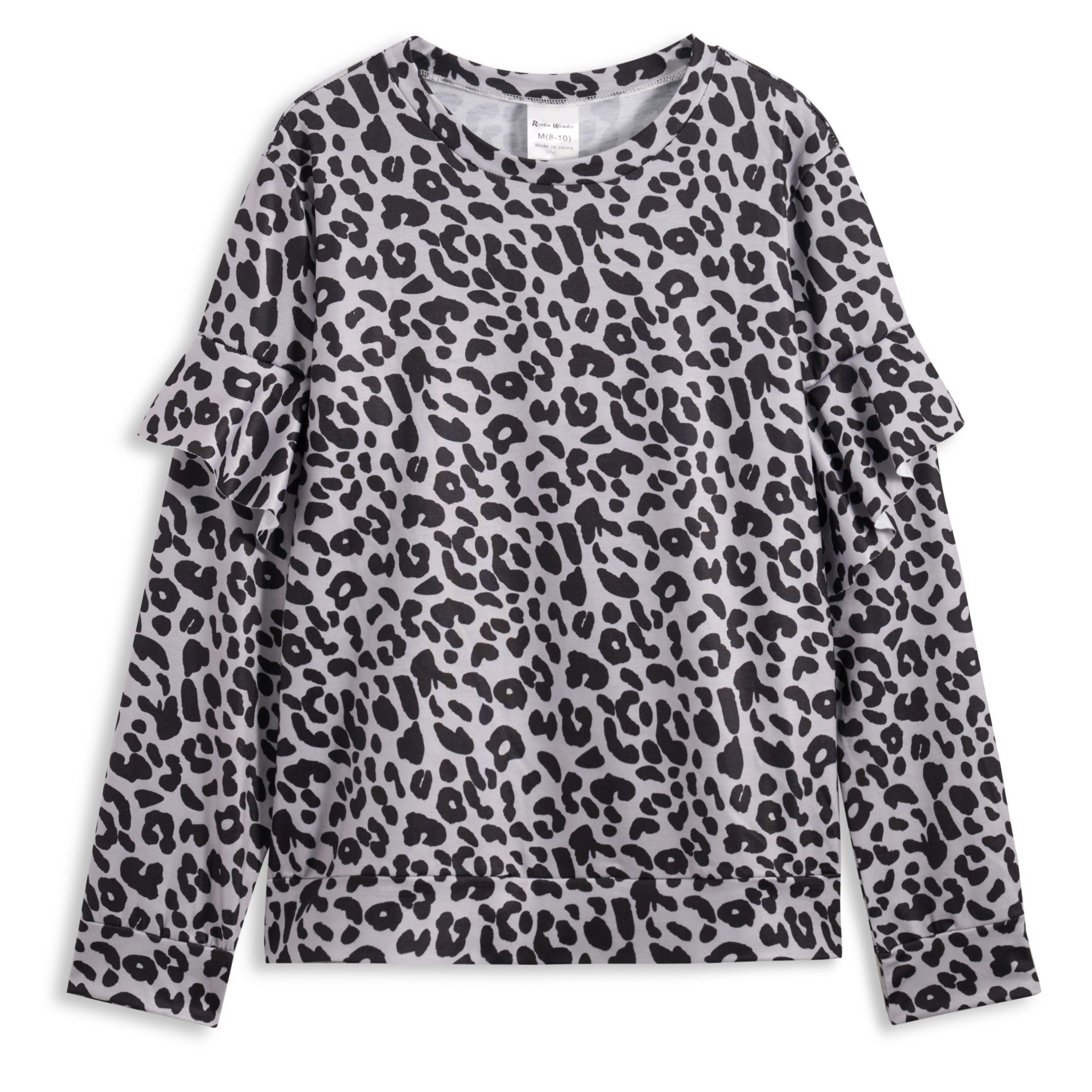 <img src="Gray-Leopard-Print-Ruffled-Long-Sleeves-Tunic-Rockin-Wonder.jpg" alt="Gray Leopard Print Ruffled Long Sleeves Tunic Rockin Wonder" loading="lazy">