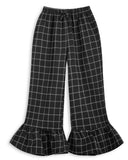 <img src="Black-White-Windowpane-Ruffled-Hem-Flare-Pants-Rockin-Wonder.jpg" alt="Black White Windowpane Ruffled Hem Flare Pants Rockin Wonder" loading="lazy">
