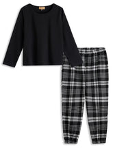 <img src="Black-Long-Sleeve-Top-Black-Plaid-Belted-Joggers-Rockin-Wonder.jpg" alt="Black Long Sleeve Top Black Plaid Belted Joggers Rockin Wonder" loading="lazy">