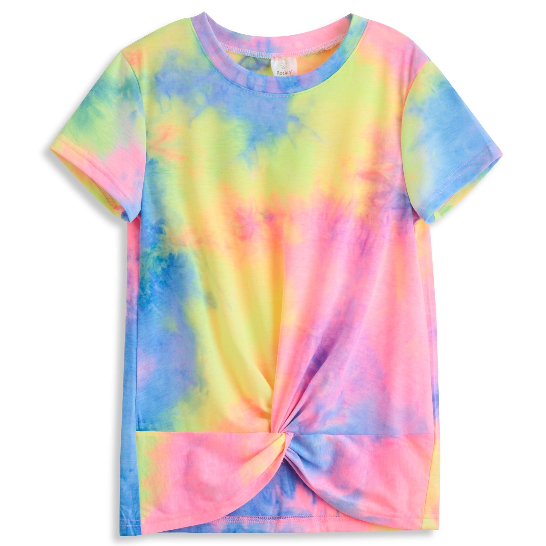 <img src="Blue-Yellow-Pink-Tie-Dye-Short-Sleeve-Twist-Front-Tunic-Rockin-Wonder.jpg" alt="Blue Yellow Pink Tie-Dye Short Sleeve Twist Front Tunic Rockin Wonder" loading="lazy">