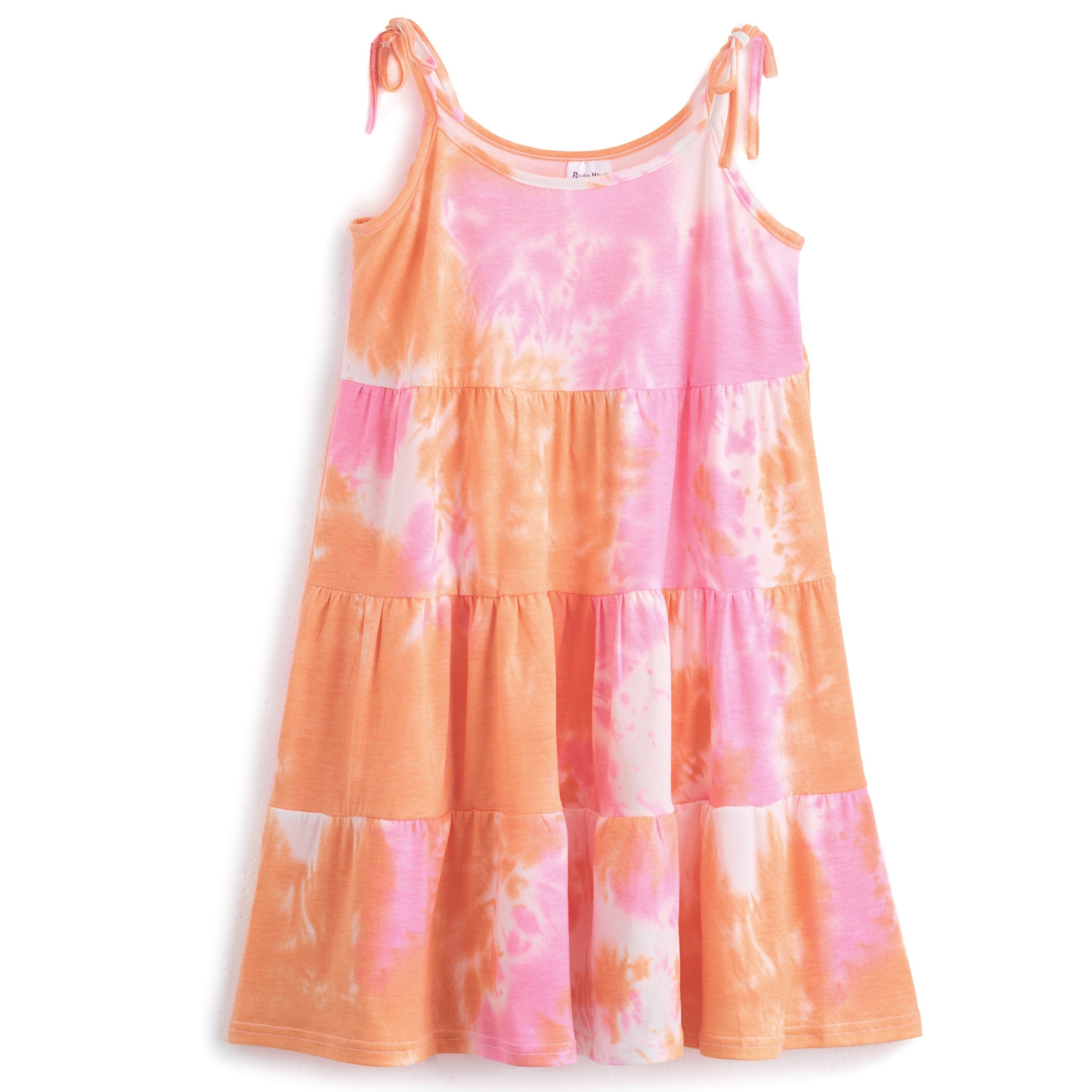 pink and orange tiered dress Umgee Floral Print Tiered Midi Dress Pink & Orange Puff Sleeve Dress with Pockets