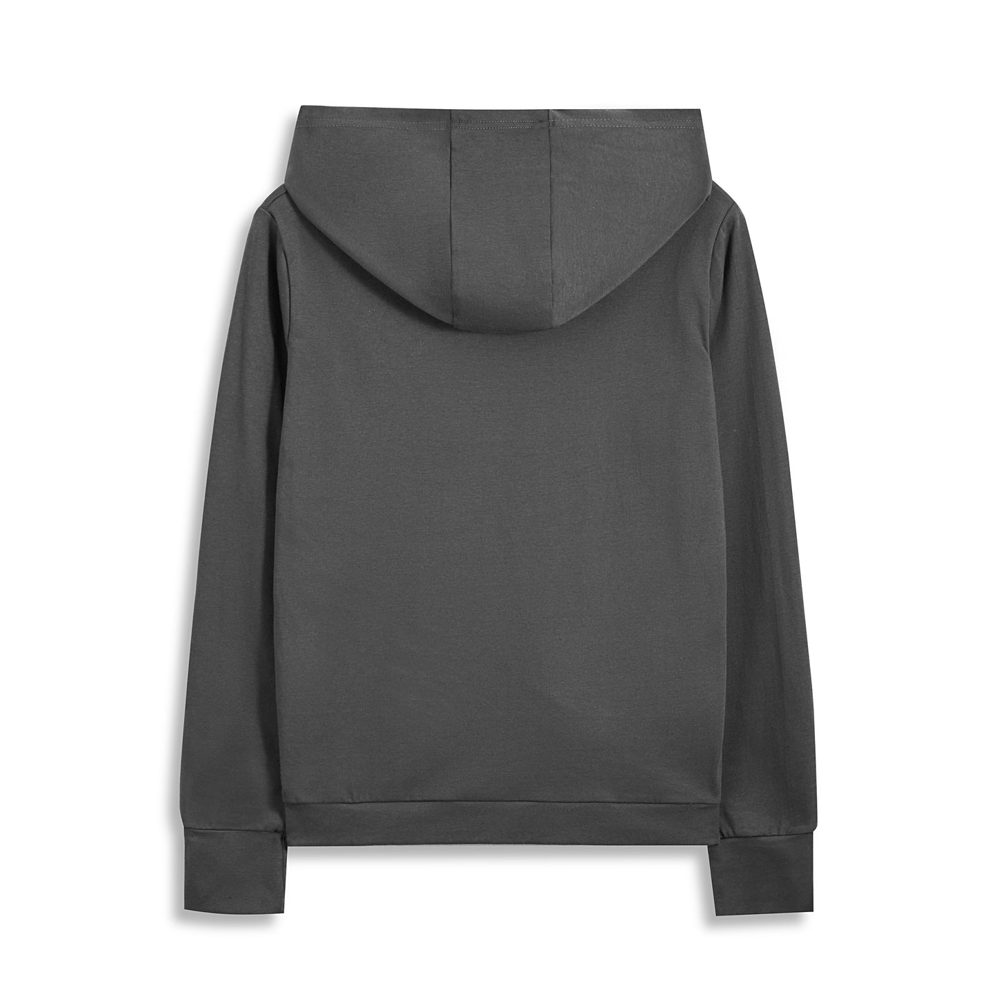 Gray Crisscross-Hem Hoodie