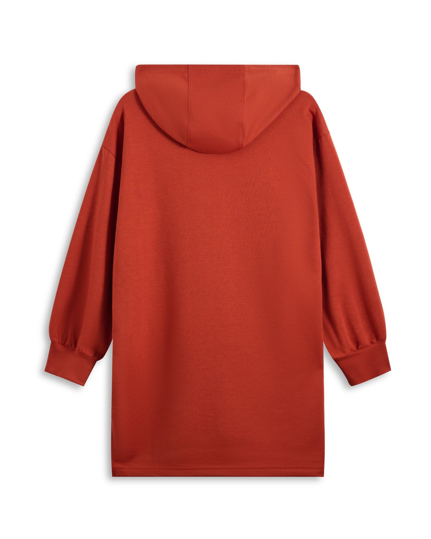 Orange Pocket Hooded Dress