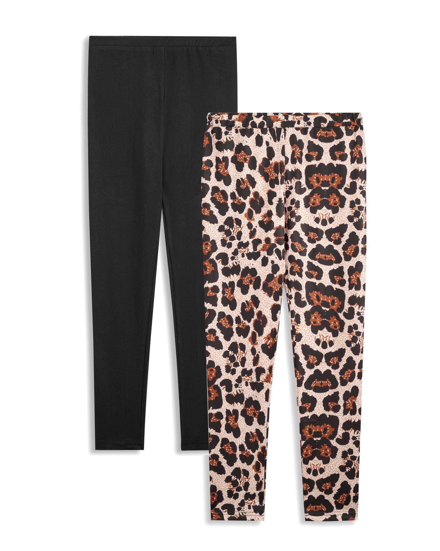 Black & Brown Leopard Leggings Set