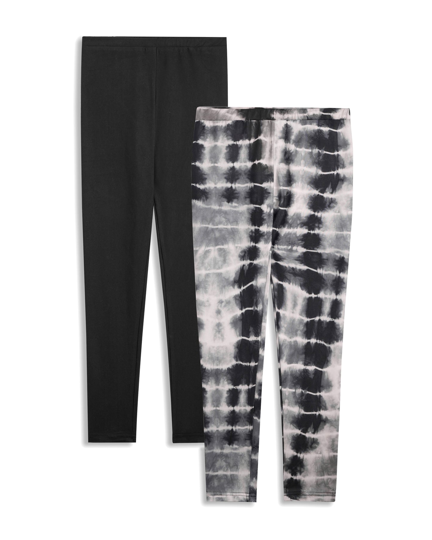 Black & White Tie-Dye Leggings Set