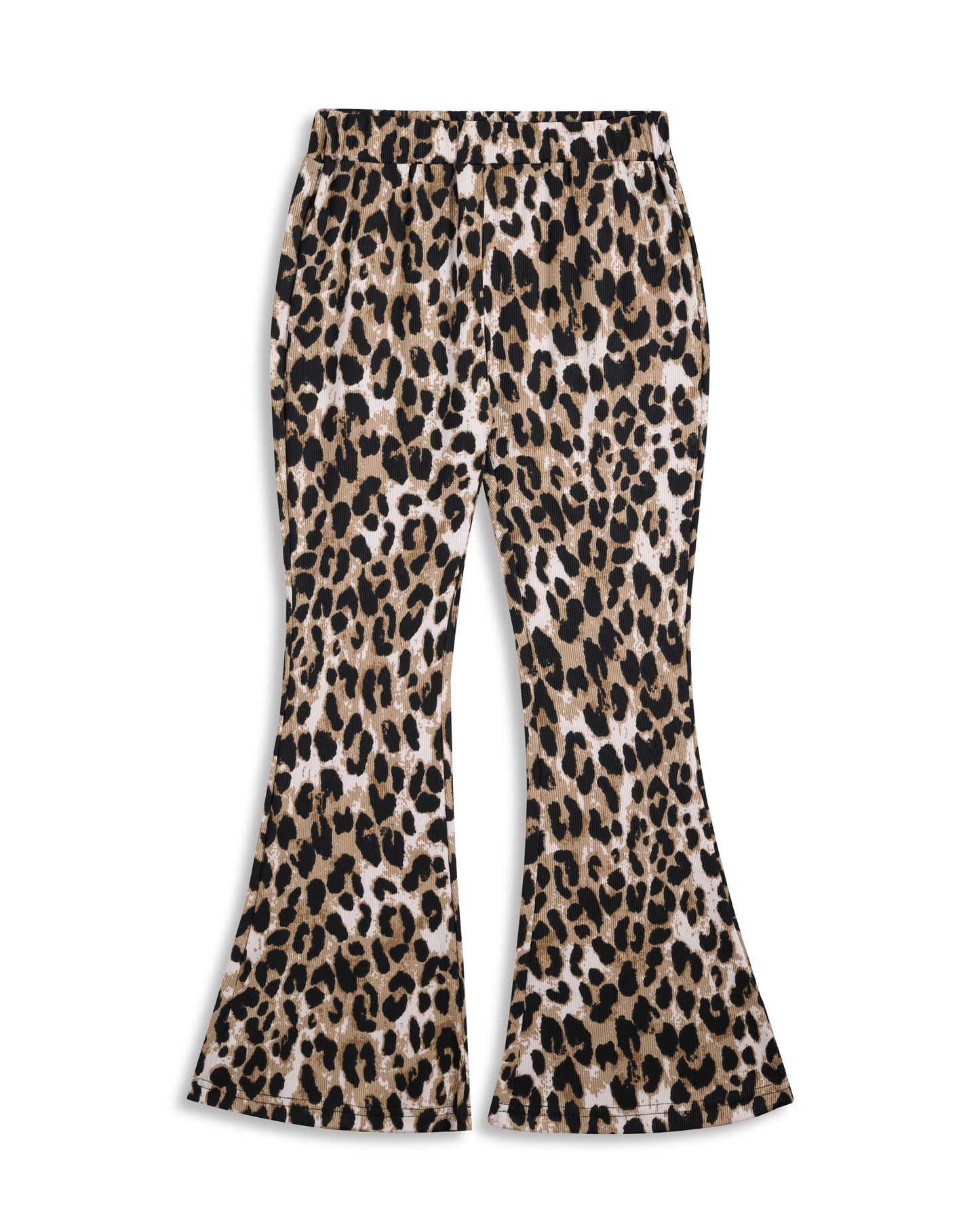 Brown & Black Leopard Flare Leg Pants